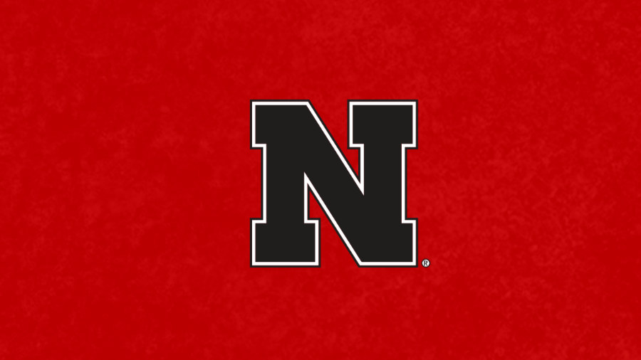 a black nebraska "n" on a red background